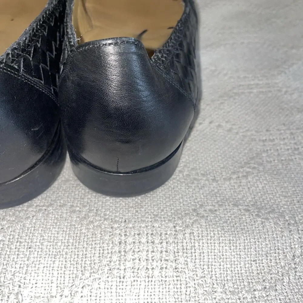 Cole Haan Men’s Dress Loafers Size 11 M Black Leather Weave Business Formal City